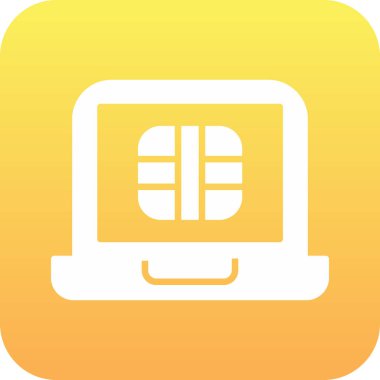 Bir tablet simgesinin vektör illüstrasyonu.