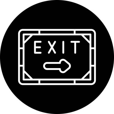 Çıkış simge vektör çizim