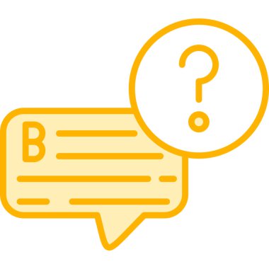 Soru işareti. Basit çizim tasarımı, soru işareti, sembol