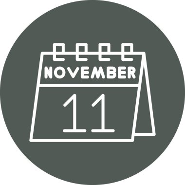 Kasım 'ın 1' i tek günlük takvim takviminde, basit takvimde