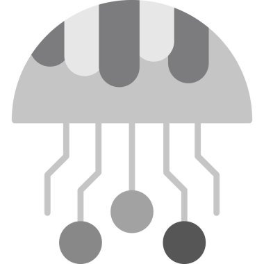 Bulut. Web simgesi basit illüstrasyon