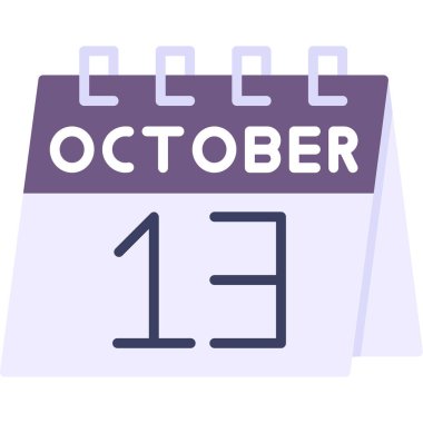 Ekim 5 - takvim simgesi tasarımı - vektör illüstrasyonu