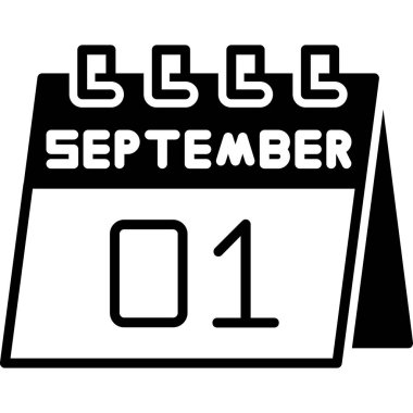 Tarihin siyah dizaynına sahip takvim