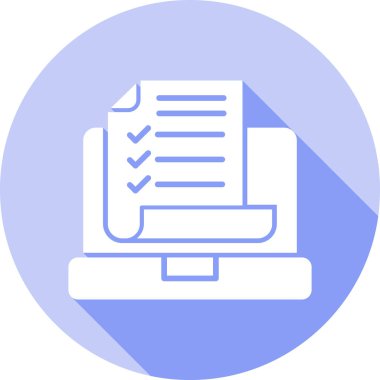 Kontrol listesi. Web simgesi basit illüstrasyon