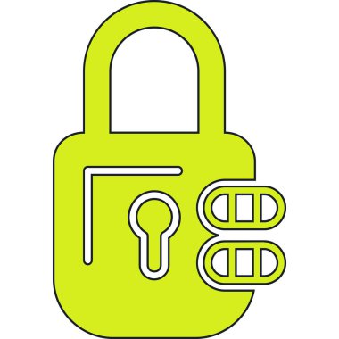 ikon vektör illüstrasyonunu kilitle