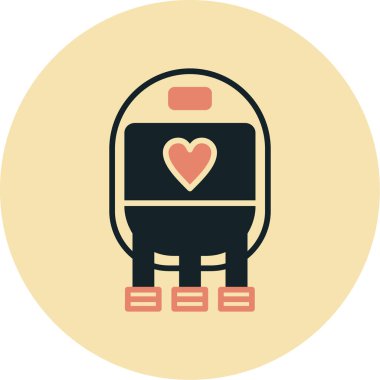 Kalp. Web simgesi basit illüstrasyon