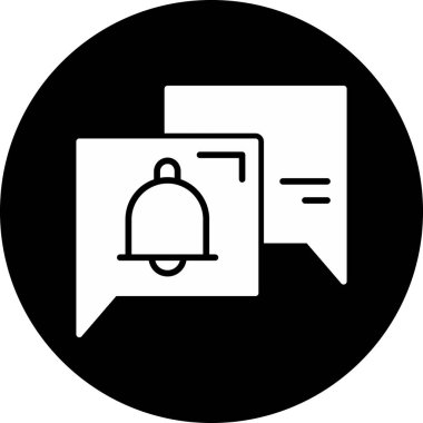 Sohbet ileti simgesi, vektör illüstrasyonu