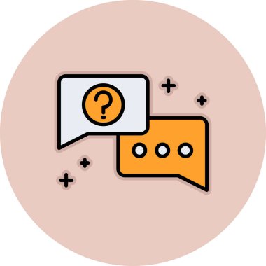 Sohbet simgesi vektör illüstrasyonu