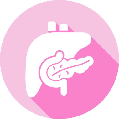 Karaciğer. Web simgesi basit illüstrasyon