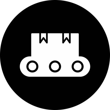 Araba simgesinin vektör illüstrasyonu