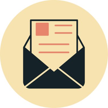 Mektup. Web simgesi basit illüstrasyon