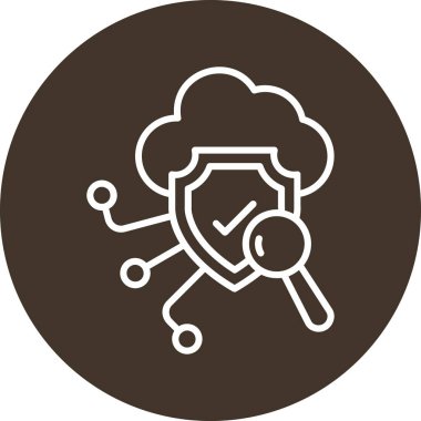 Kalkanlı bir bulutun vektör simgesi