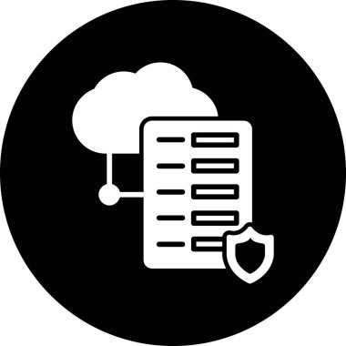 Bulut Hesaplama. Web simgesi basit illüstrasyon