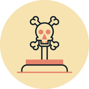 vektör Cadılar Bayramı ikonu illüstrasyonu