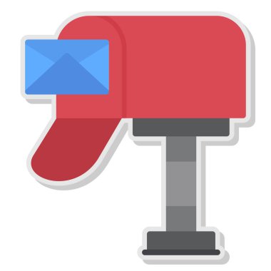 posta kutusu web simgesi, vektör çizim
