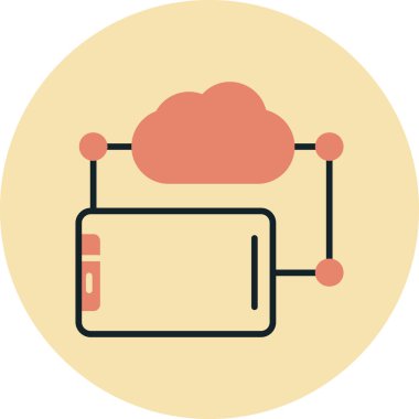 Bulut. Web simgesi basit illüstrasyon