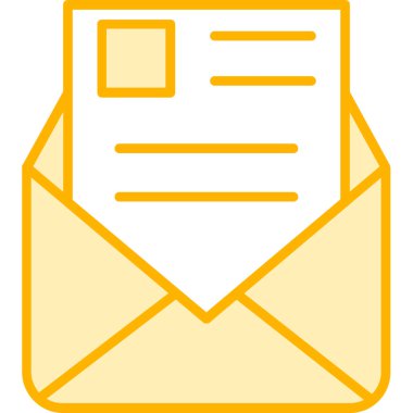 Zarf. Web simgesi basit illüstrasyon