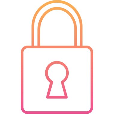 kilit web simgesi, vektör çizim