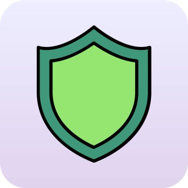 kalkan ikon vektör illüstrasyonu