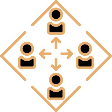 Bir grup insanın vektör çizimi