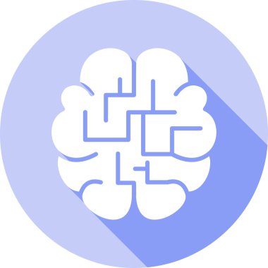 Beyin. Web simgesi basit illüstrasyon