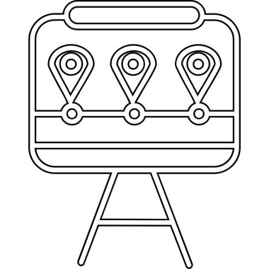 Kamp çadırı ikonu. Web için kamp vektör simgelerinin özet çizimi
