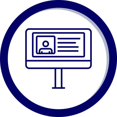 Kimlik ağ simgesi, vektör illüstrasyonu