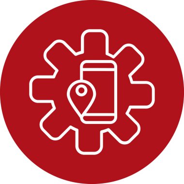 Seo modern simgesi, ayarları ve seo modern simgesinin vektör illüstrasyonu