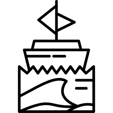 Tekne ikonu. Beyaz arkaplanda izole edilmiş web tasarımı için tekne yatı vektör simgesi