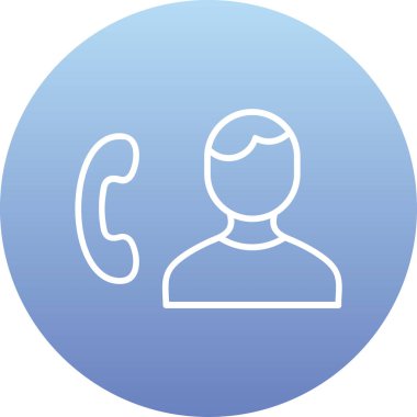 Çağrı merkezi. Web simgesi basit illüstrasyon