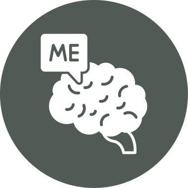 beyin ikonu vektör illüstrasyonu