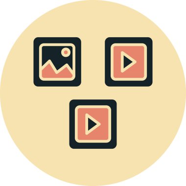 video simgesi vektör illüstrasyonu