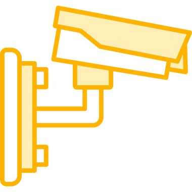 CCTV kamera simgesi vektör illüstrasyonu