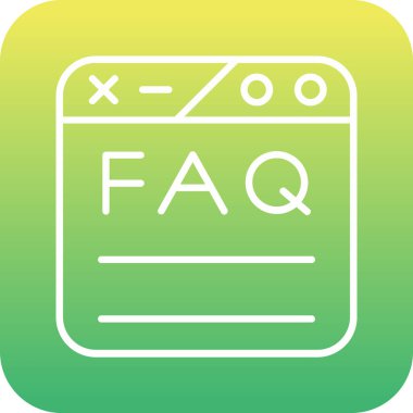 benzersiz faq vektör çizgisi vektör simgesi