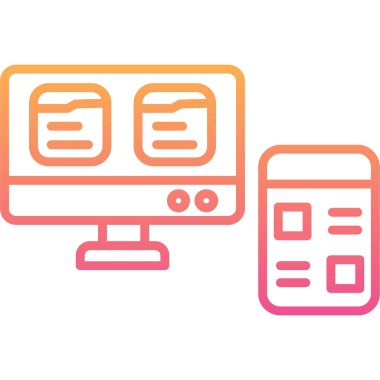 Web düzeni renk simgesi, vektör illüstrasyonu