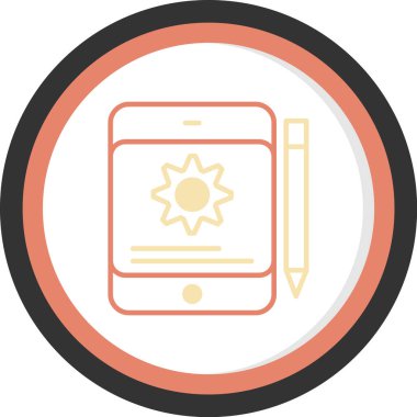 Modern eğitim ikonunun vektör illüstrasyonu