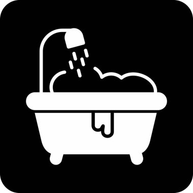 banyo ikonu vektör illüstrasyonu