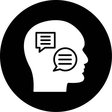 Konuşma balonu olan bir adamın vektör çizimi