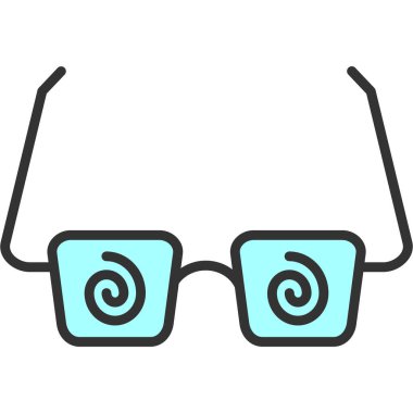 Gözlük. Web simgesi basit illüstrasyon