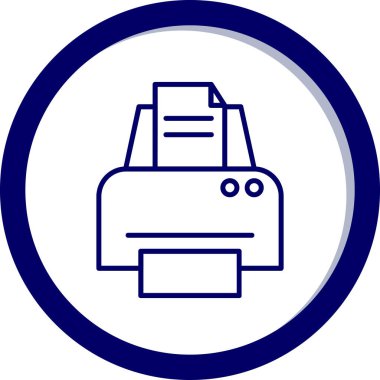 Yazıcı. Web simgesi basit illüstrasyon