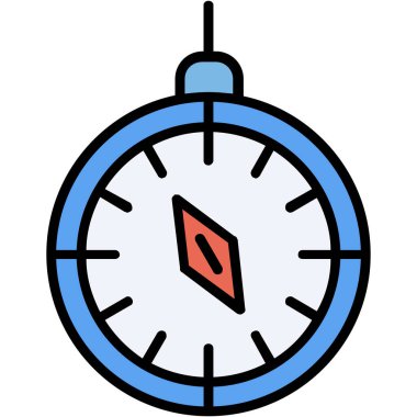 Pusula. Web simgesi basit illüstrasyon