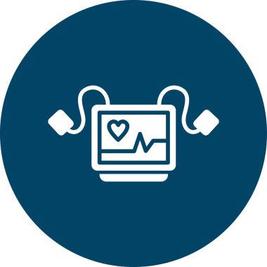 kalp monitörü vektör simgesi modern basit tasarım illüstrasyonu