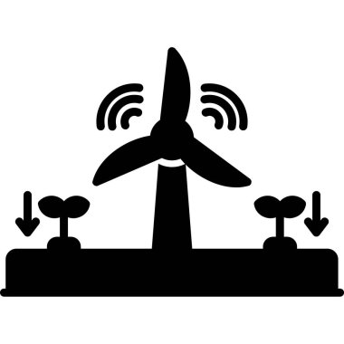 Yel değirmeni simgesi. Yel değirmeni vektör simgesi web için basit örnek