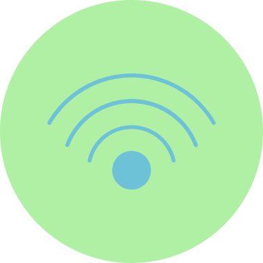 Kablosuz. Web simgesi basit illüstrasyon