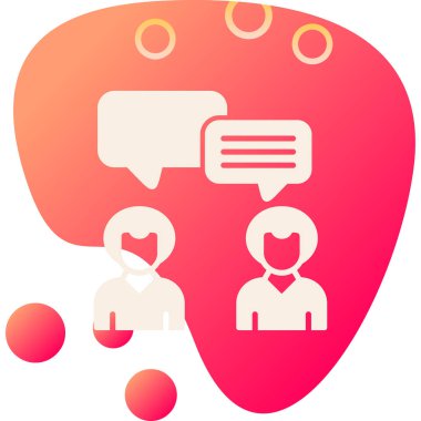 Konuş. Web simgesi basit illüstrasyon