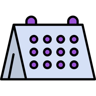 Takvim. Web simgesi basit bir illüstrasyon. takvim, vektör illüstrasyonu