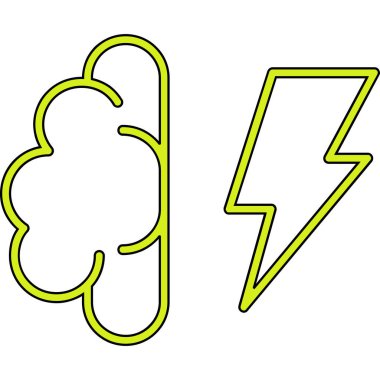 vektör set yıldırım