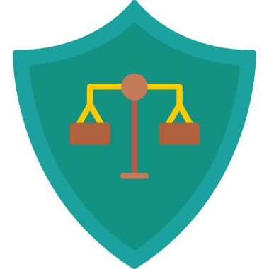 kalkan ikon vektör illüstrasyonu