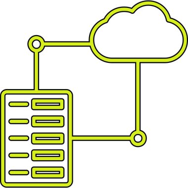 bulut hesaplama vektörü illüstrasyonu
