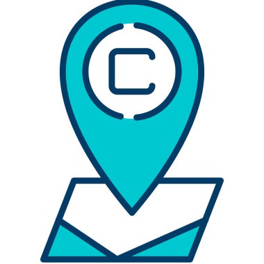 konum. Web simgesi basit illüstrasyon